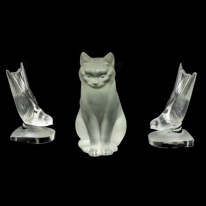 A group of Lalique glass