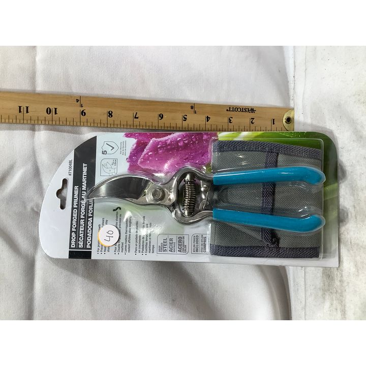 Bloom Drop Forged Blue Handheld Pruners with Storage Case