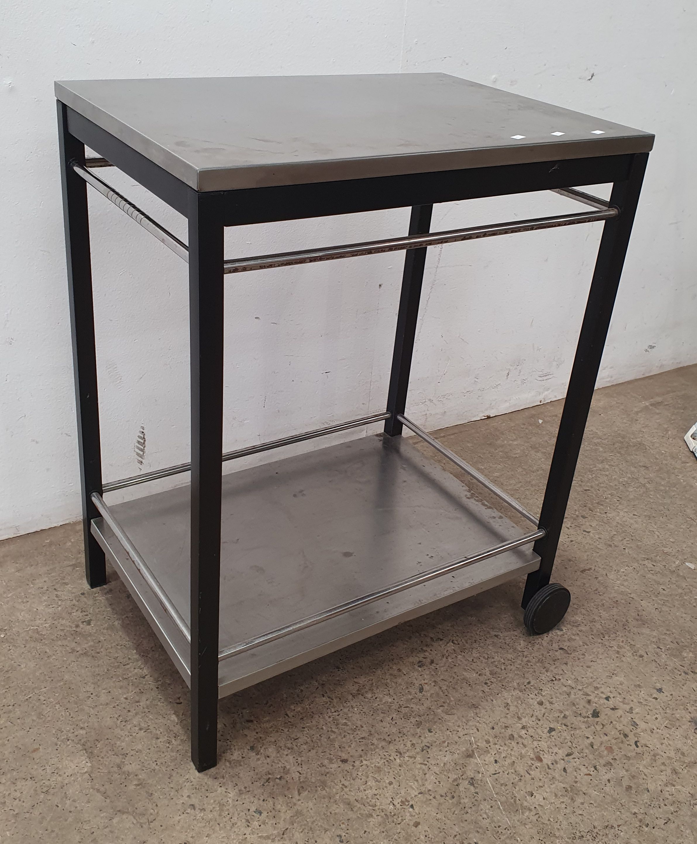 1050 · A STEEL TOP KITCHEN TROLLEY