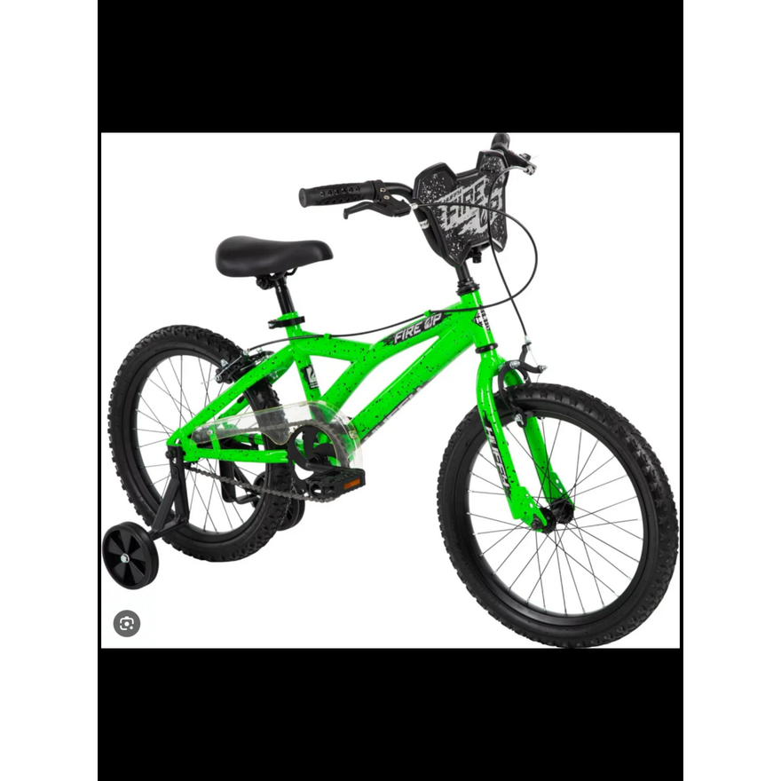 Huffy Boys 18'' Green Fire-Up Bike w/ Training Wheels