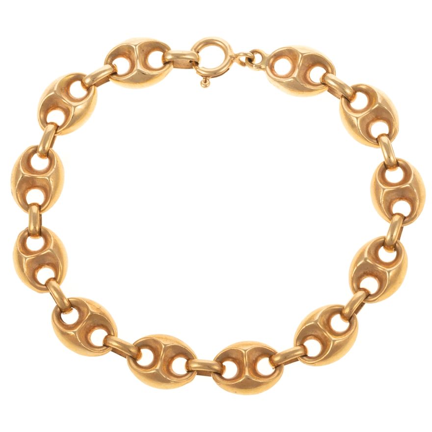 An Anchor Link Bracelet in 14K
