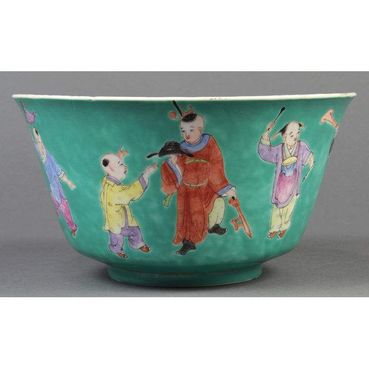 Chinese Porcelain Turquoise Bowl, Children