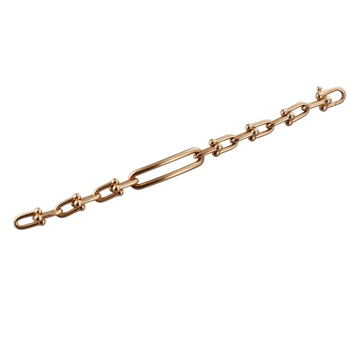 Tiffany & Co HardWear 18k Rose Gold Elongated Link Bracelet