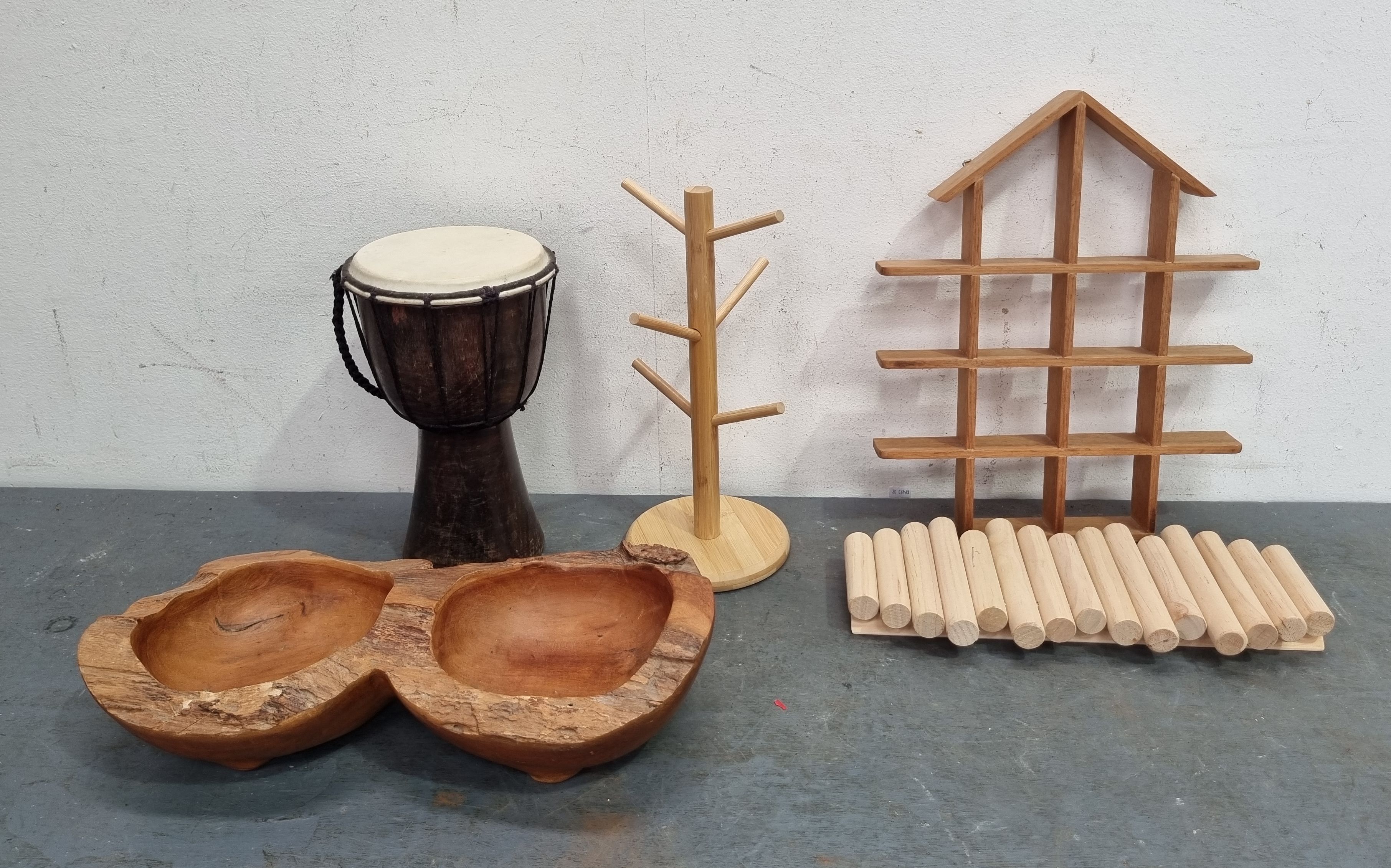 A Group Of Wooden Items