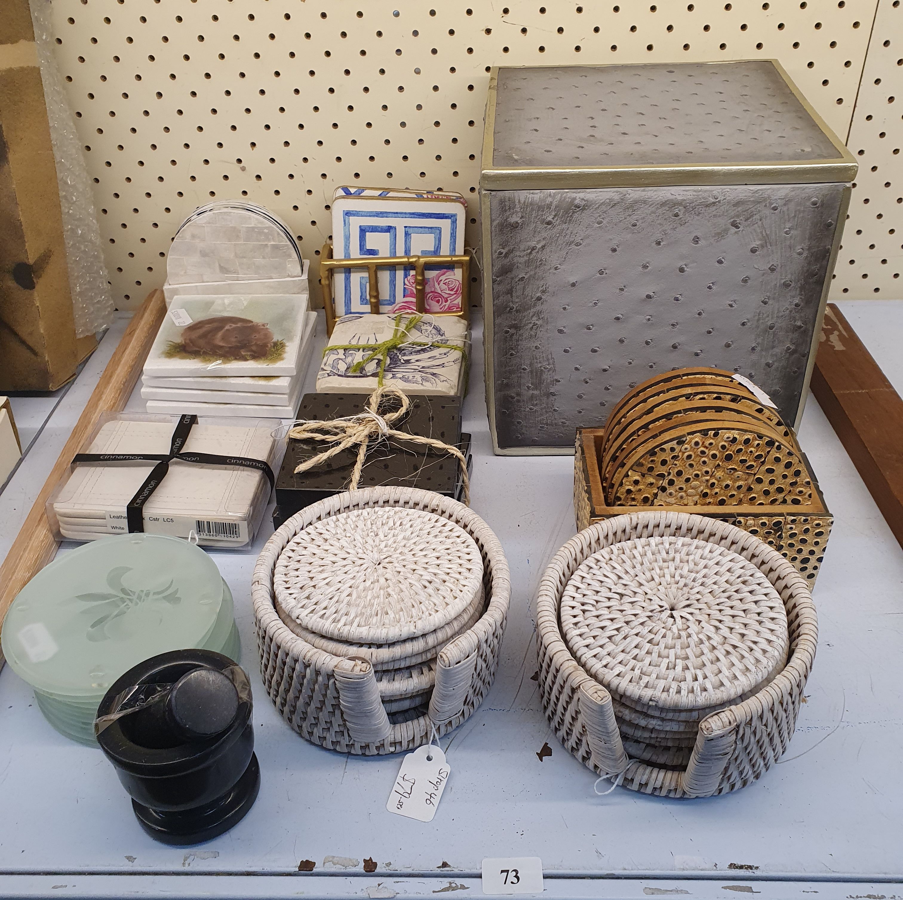 73 · A GROUP OF CONTEMPORARY DRINK COASTERS