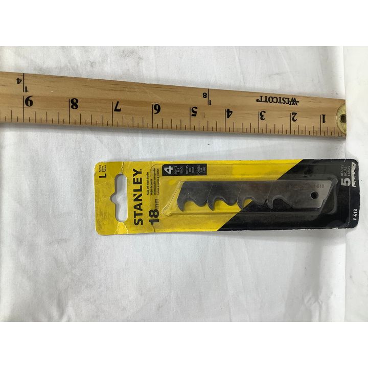 Stanley 18mm Snap-Off Hook Blades - 4 Points Per Blade - 5 Blades - L Series
