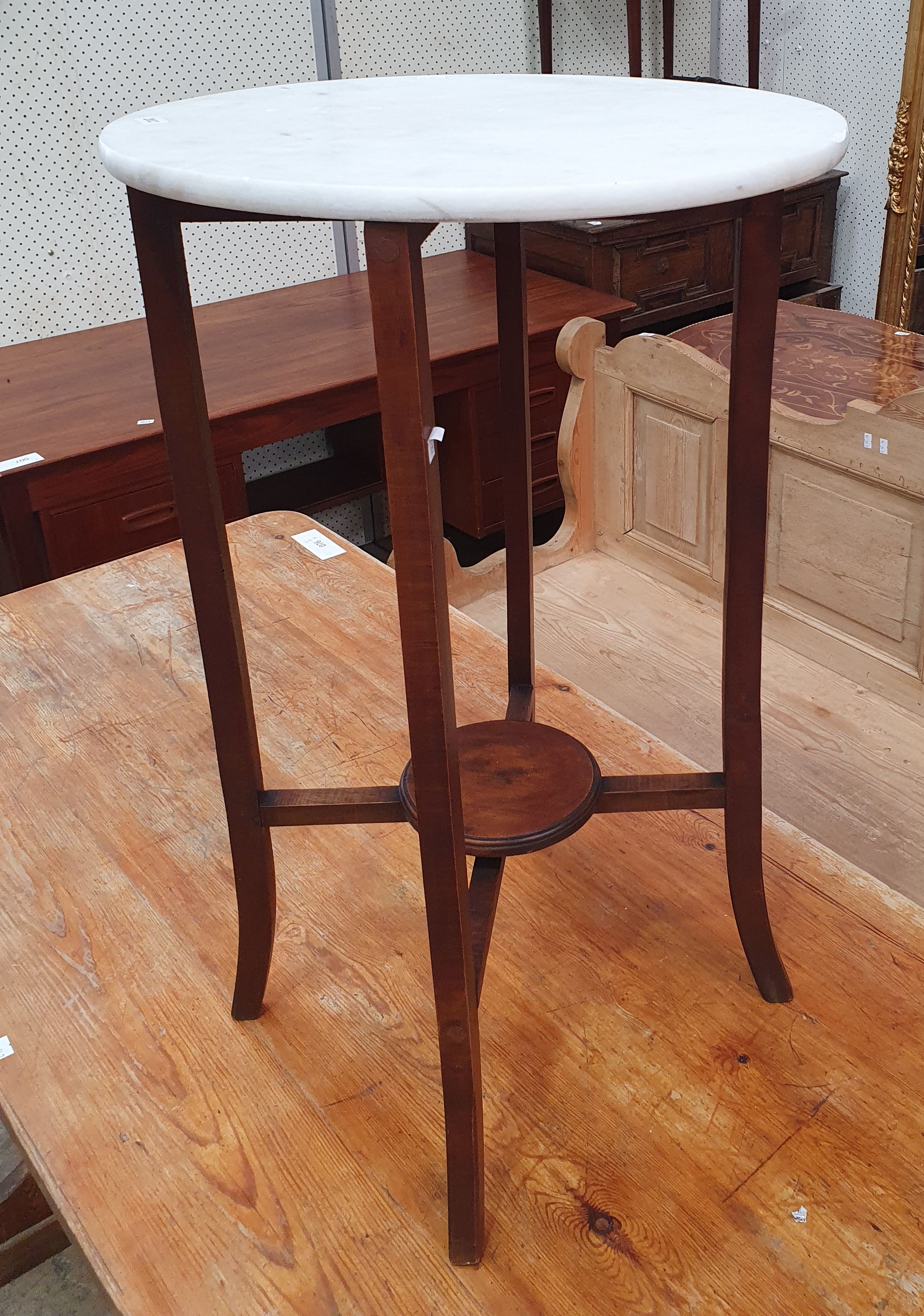 2012 · A MARBLE TOP SIDE TABLE