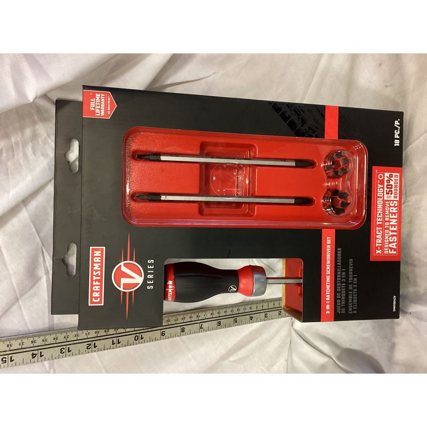 Craftsman 18pc 3-In-1 Ratcheting Screwdriver Set