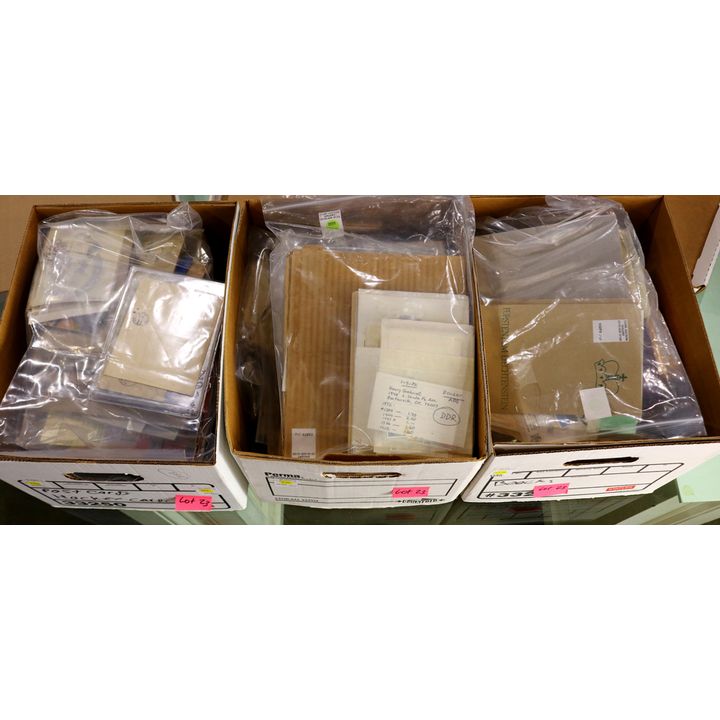 Three boxes of worldwide mixed material with an emphasis on Germany and Liechtenstein material