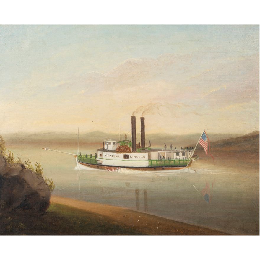 Painting, American Folk Art School (19th century), The General Lincoln