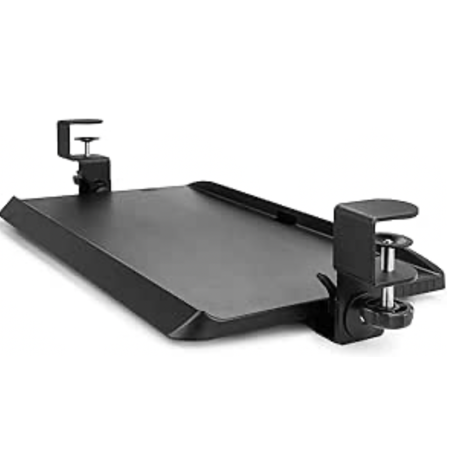 TechOrbits Clamp-On Keyboard Tray- Black (Instruction Manual On Back Of Box)
