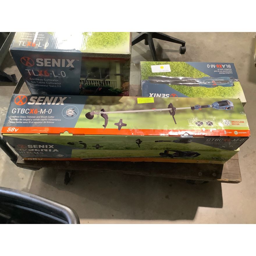 Senix GTBCX6-M-0 Cordless Grass Trimmer And Brush Cutter, 58V