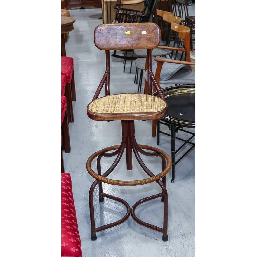 An Iron & Wood Machinist's Stool