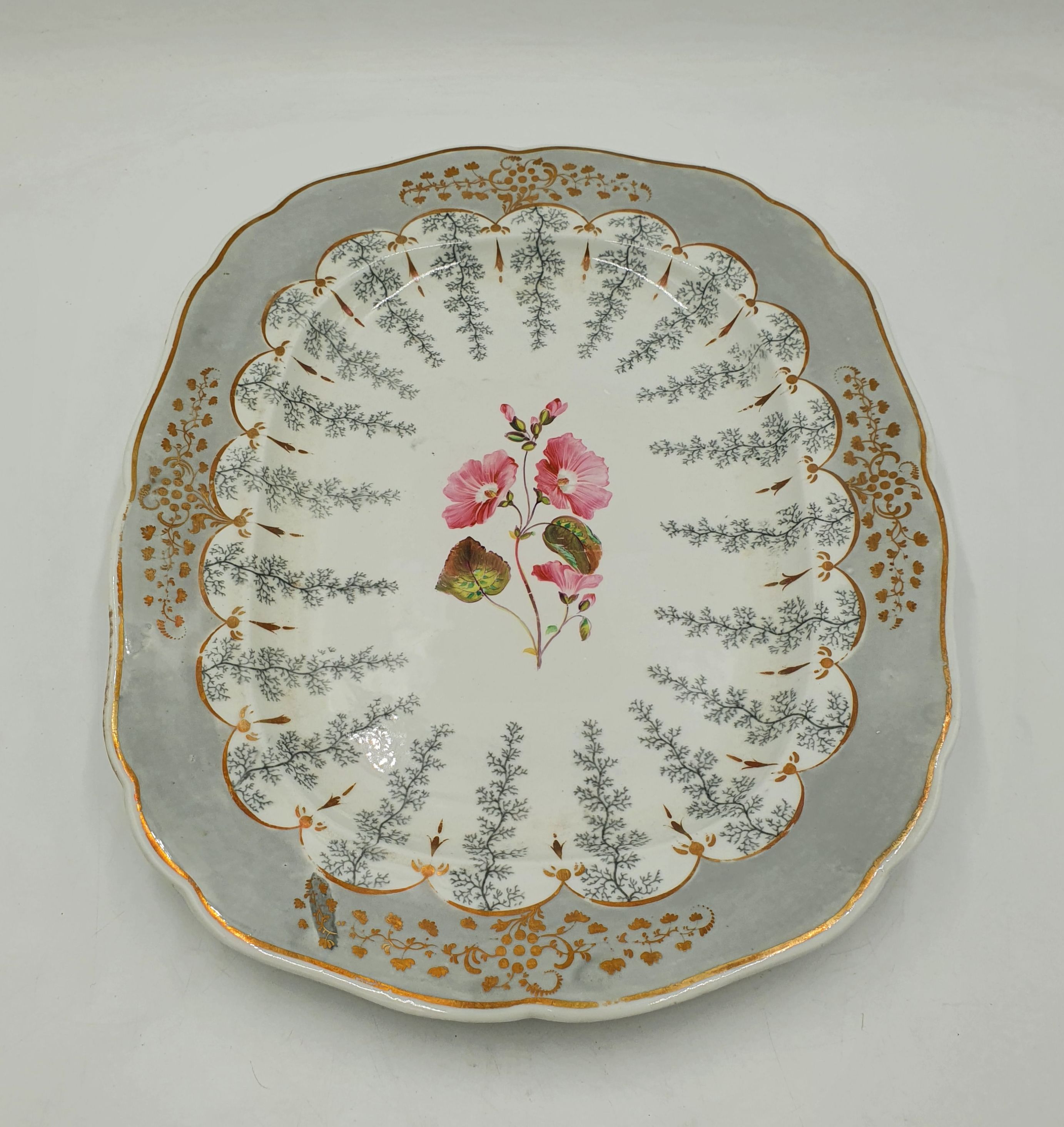 18th Century Chamberlains Worcester Rectangular Porcelain Serving Platter