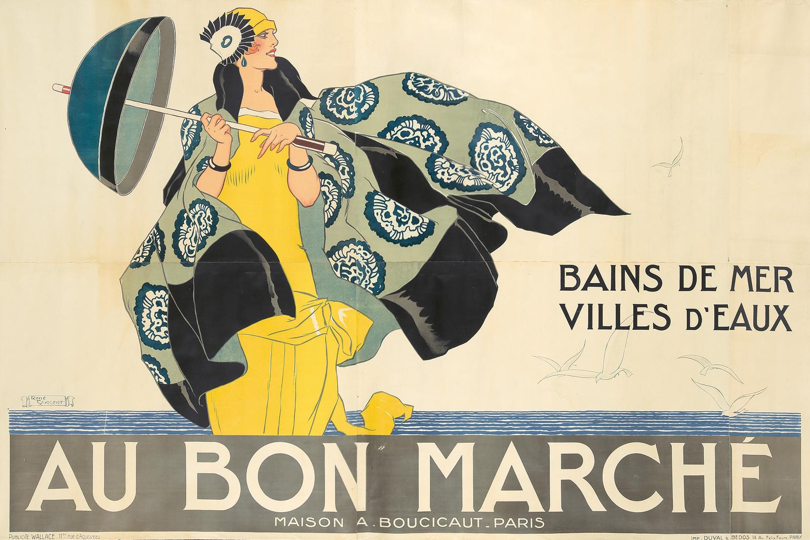 AU BON MARCHE 1925 1926  Fashion poster, Art deco posters, Art deco fashion