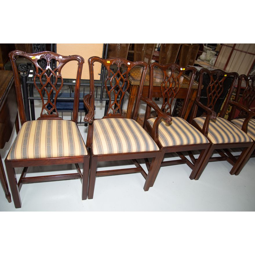 Set of Six Chippendale Mahogany Chairs
