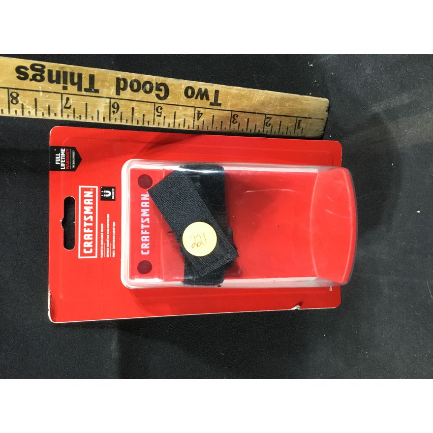 Craftsman Magnetic Container Holder - Adjustable Strap Allows for Safe Fit of any Container up to 5" Diameter