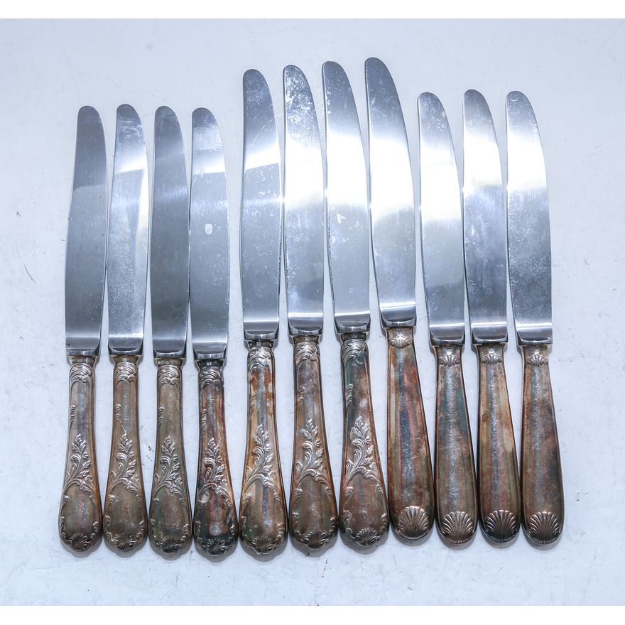 11 Christofle Silver Plated Dinner Knives