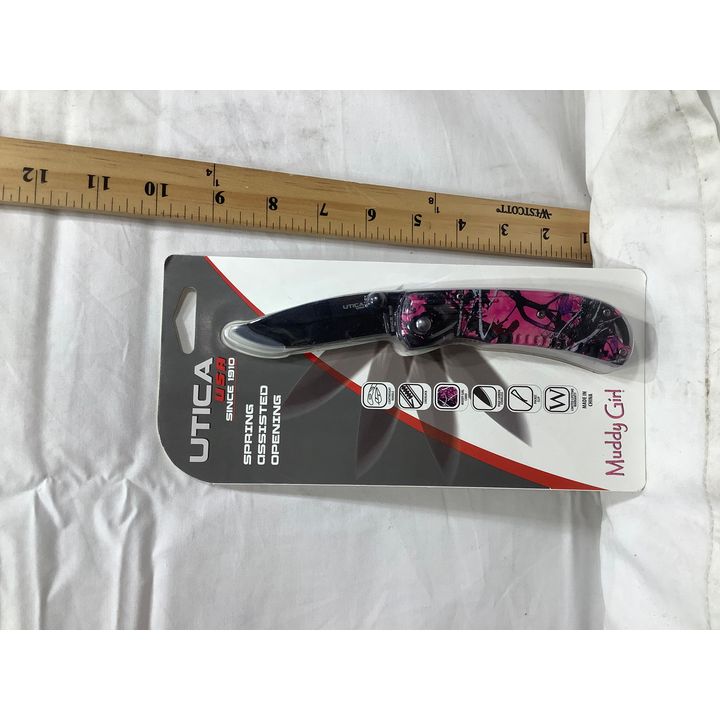 Utica Spring Assisted Opening Muddy Girl Knife