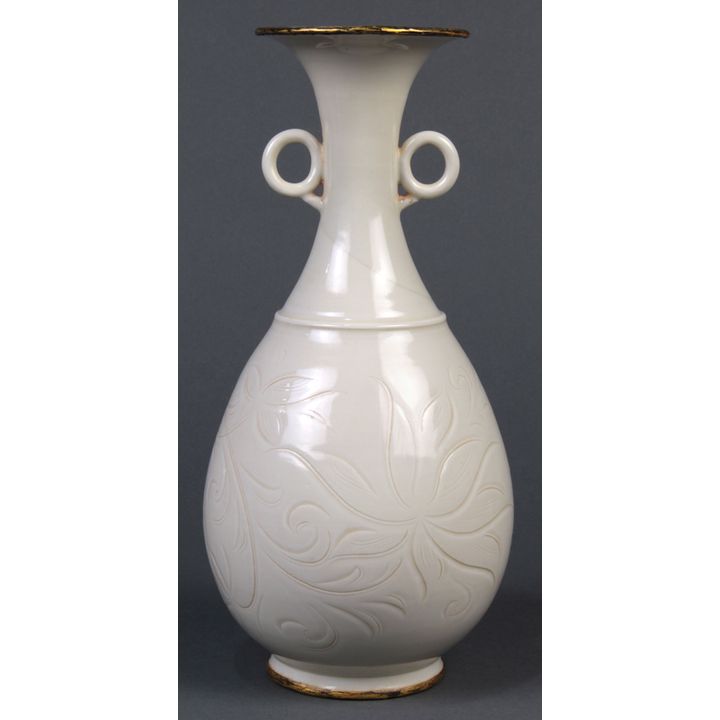Chinese White Glazed Bottle Vase