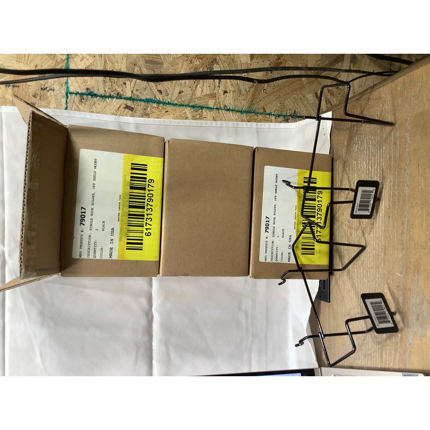 (6) Single Book Holders (Black)