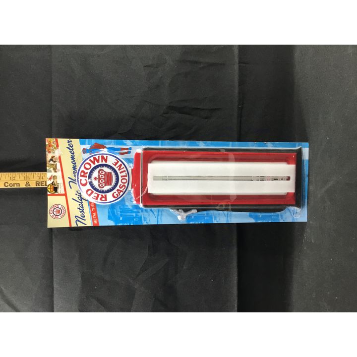 Red Crown Gasoline Metal Thermometer