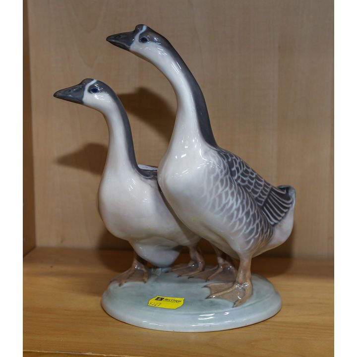 A Royal Copenhagen Porcelain Group of Geese