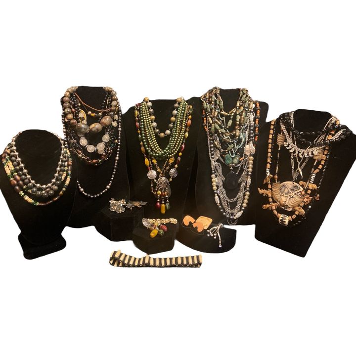 Collection Costume Designer Jewelry, Some Sterling Silver, MONET, HOBE, TRIFARI