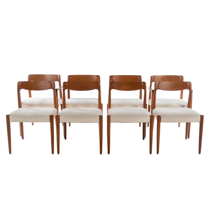 Set of Eight Danish Teakwood Chairs