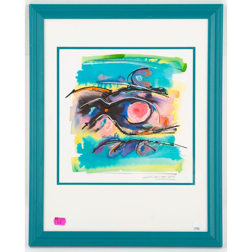 Joseph P. Cassar. Abstract Composition, watercolor