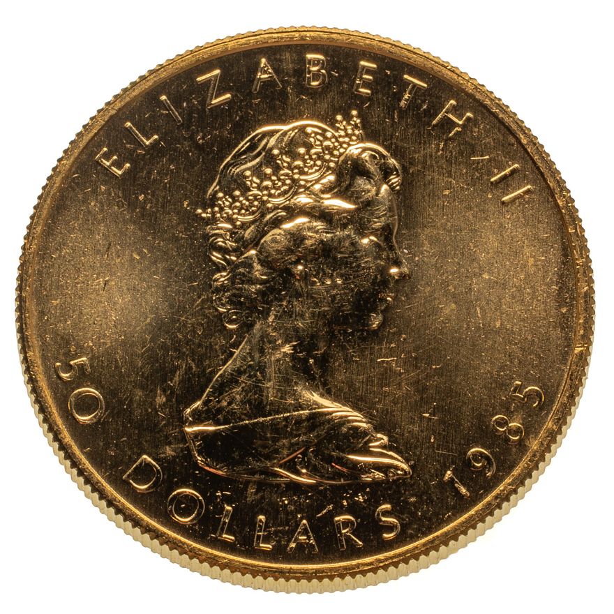 1985 Gold 1 Oz Canadian Maple Leaf