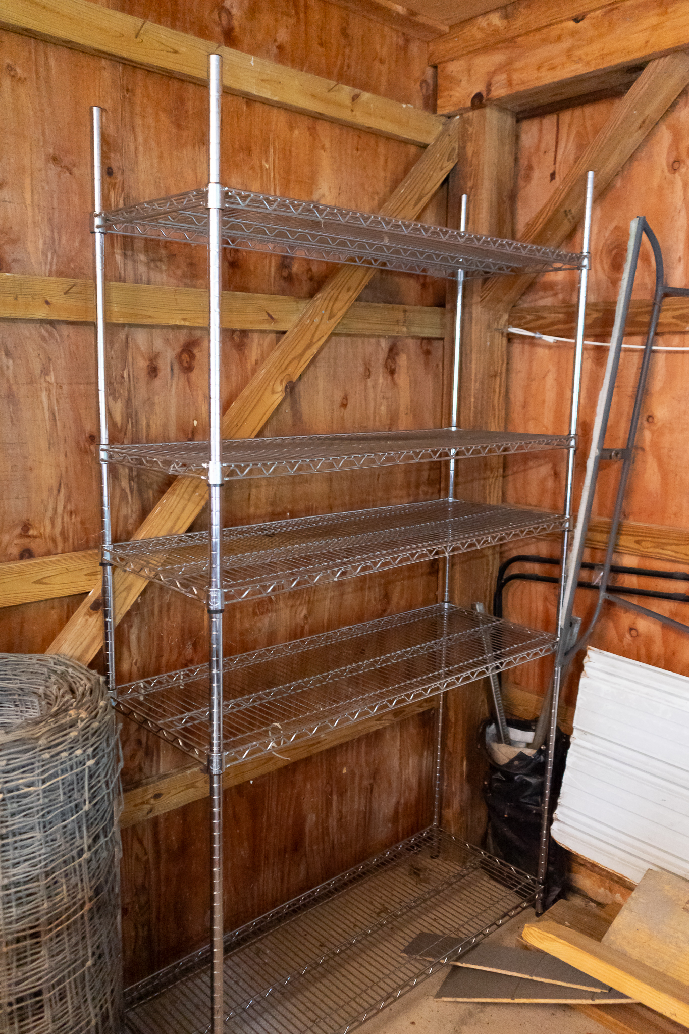 Chrome Industrial Five-Shelf Rack | Harritt Group, Inc
