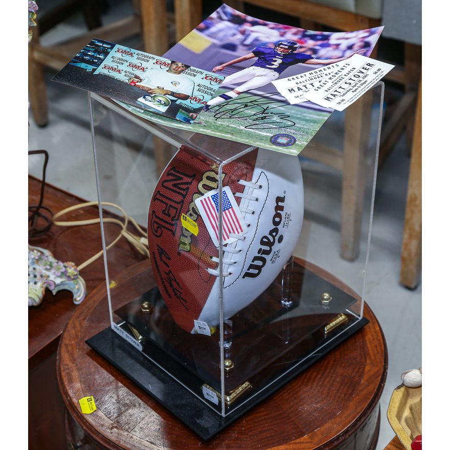 Matt Stover Signed Football
