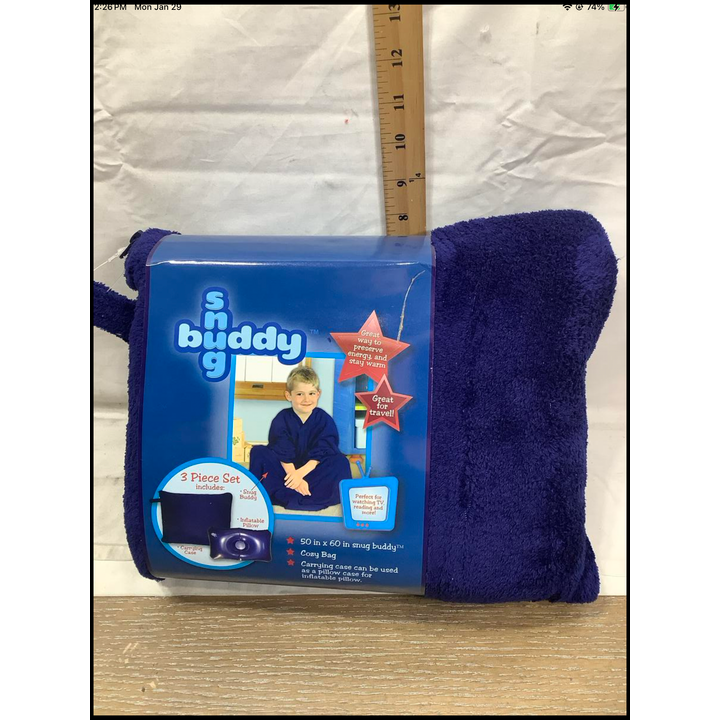 3pc Snug Buddy Set (Blue) 50"x60"