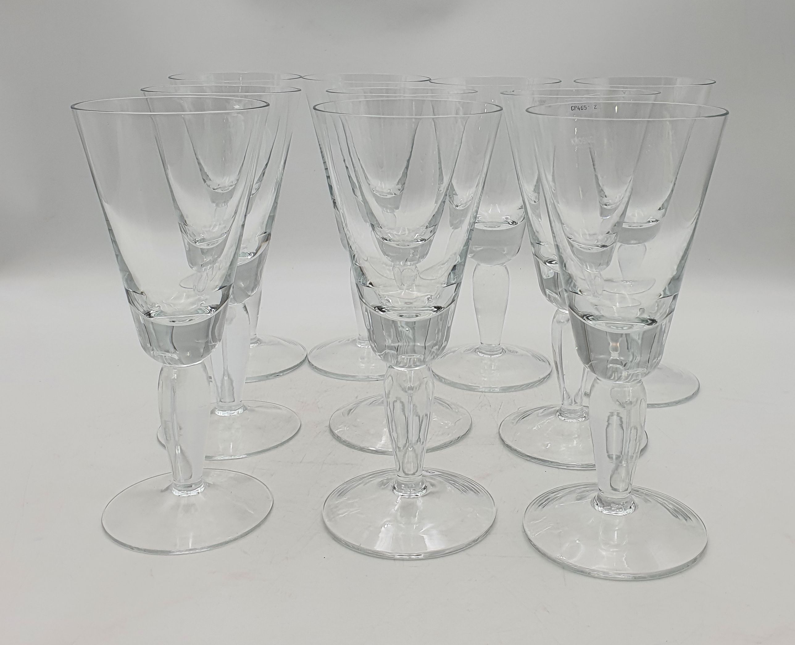 535 · TEN KROSNO HAND -BLOWN WINE GOBLETS