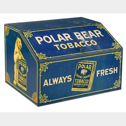 polar bear tobacco Chewing Smoking Pouch T206 TY COBB 1910 Baseball Card REPLICA Polar Bear Tobacco Store Bin