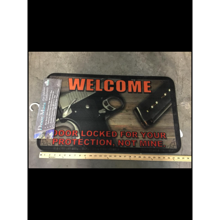 River Edge 30"x17.7" door Mat "Welcome Door Locked"