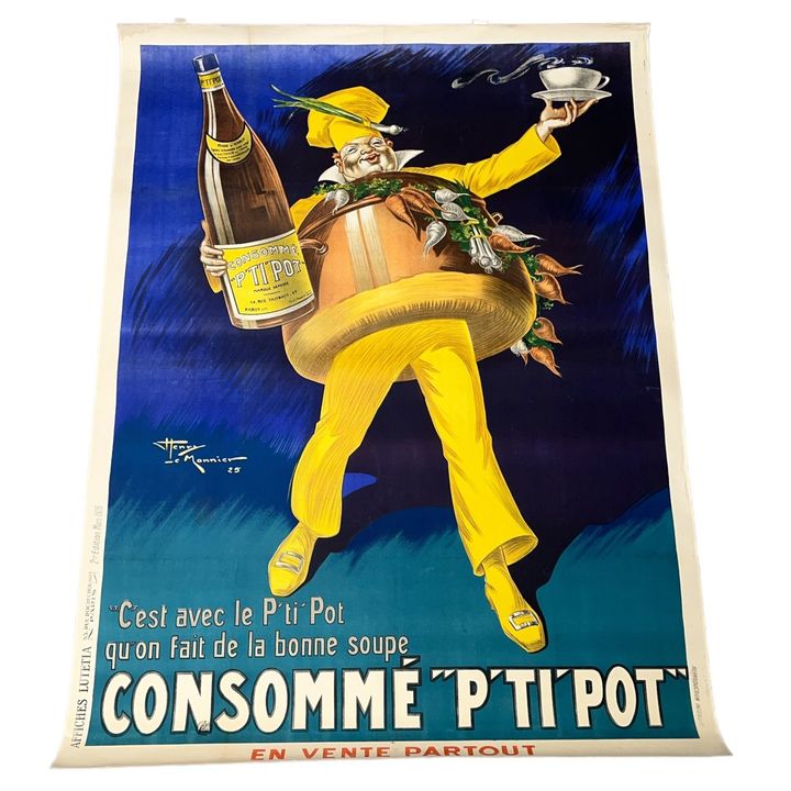 "Consomme P'Tit' Pot La Bonne Soupe" French Advertisement Reproduction Poster