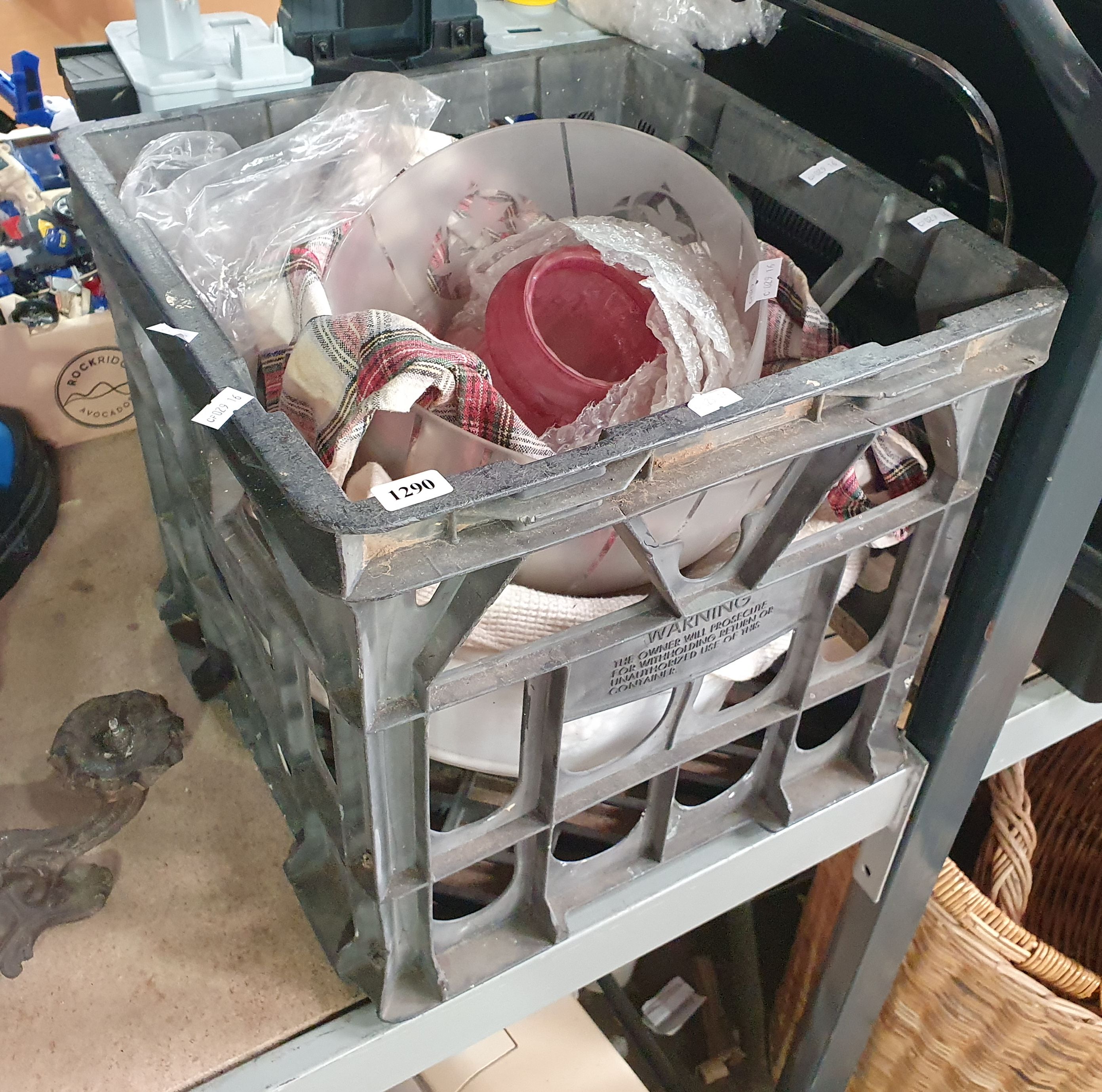 A Crate Of Glass Ware