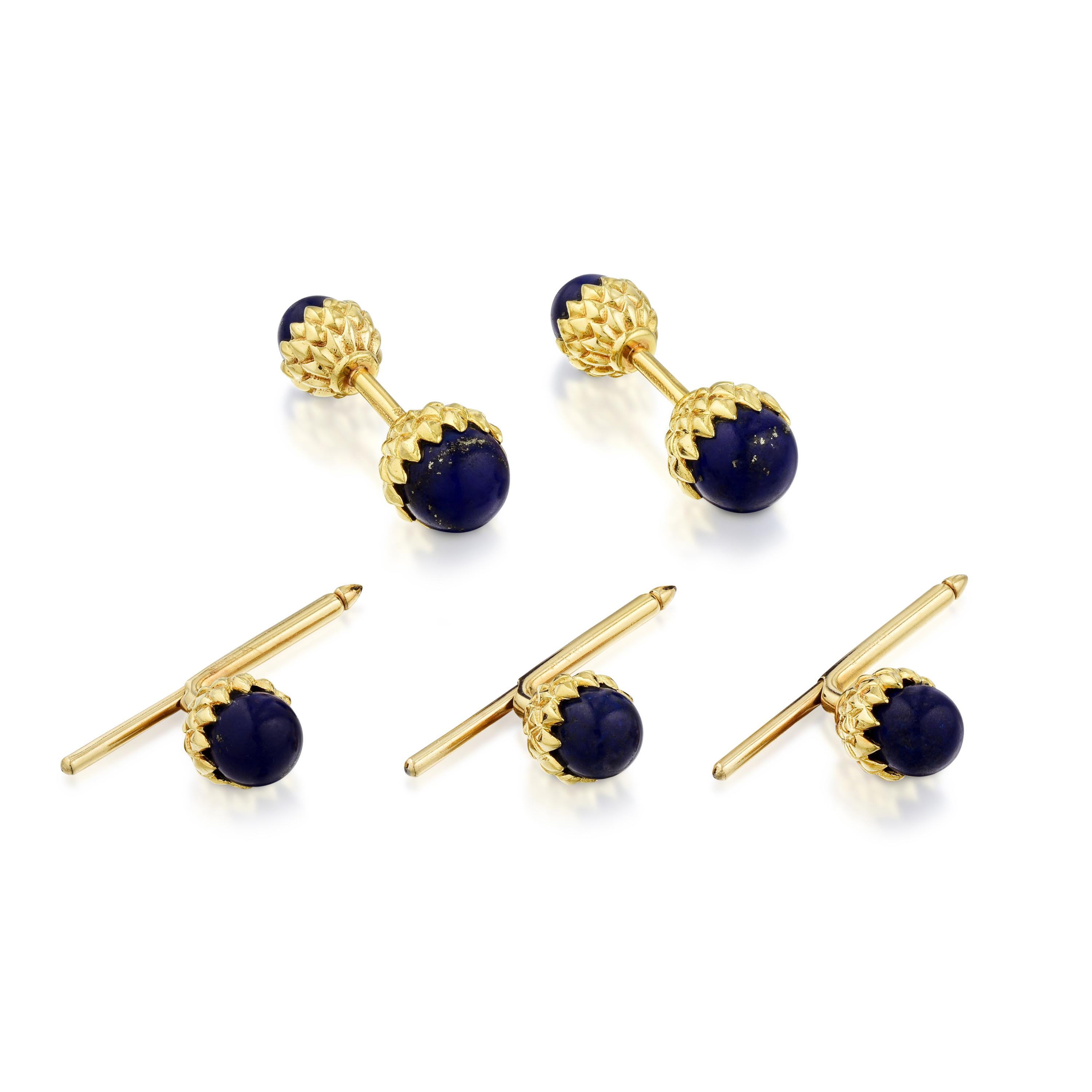 Tiffany 14k Gold Lapis Lazuli Cufflinks - macaluminio.com