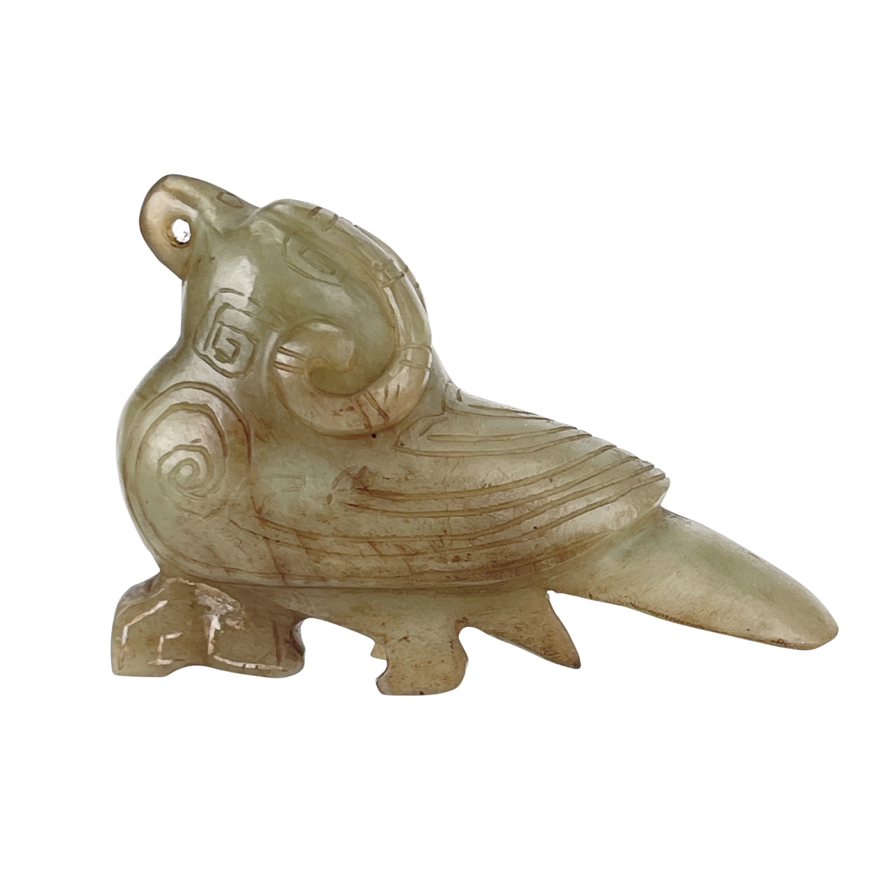 玉雕鸟形佩JADE CARVED BIRD PENDANT | Atasbid