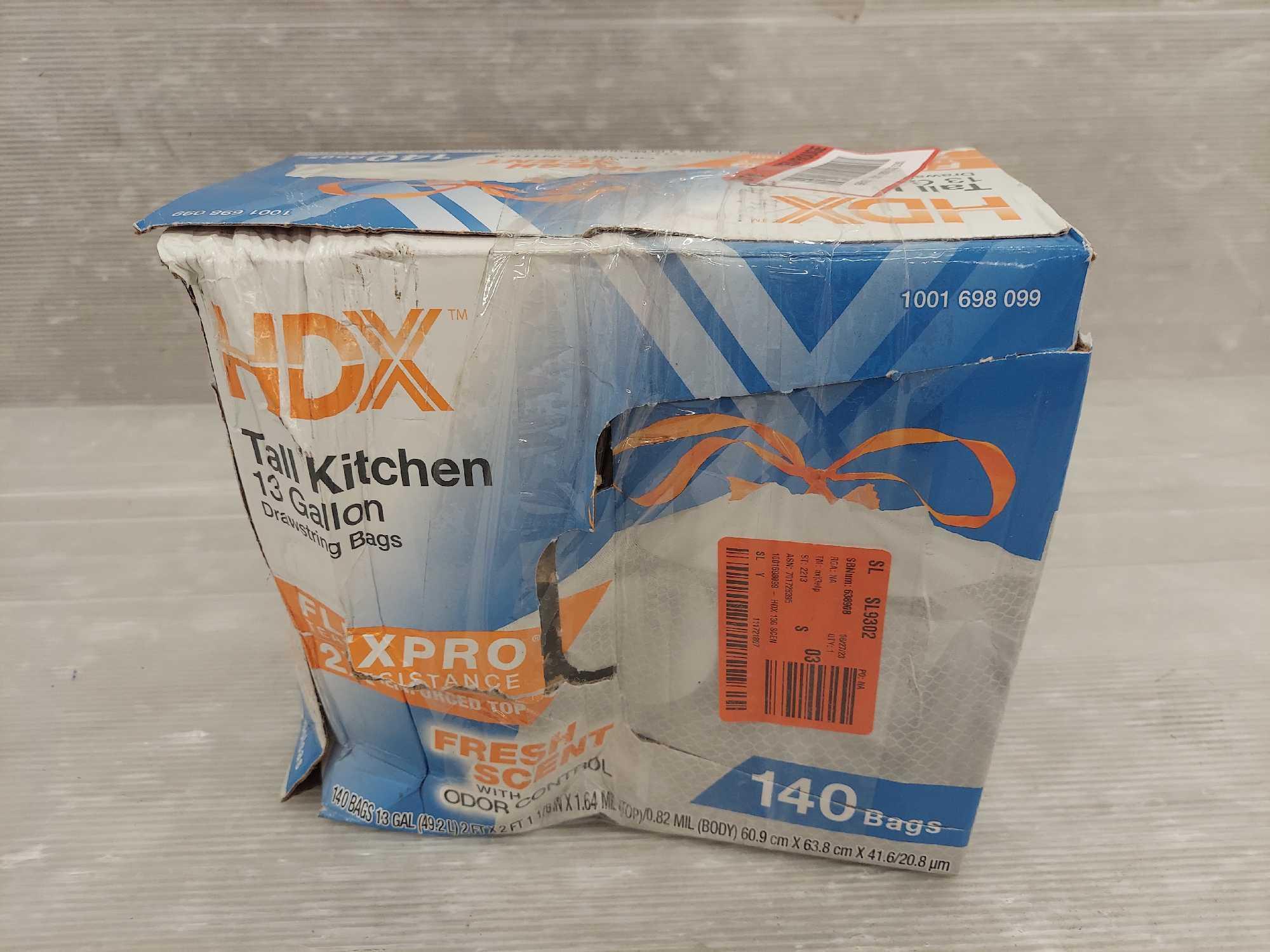 HDX FlexPro 13 Gallon Fresh Scent Kitchen Trash Bag (140-Count