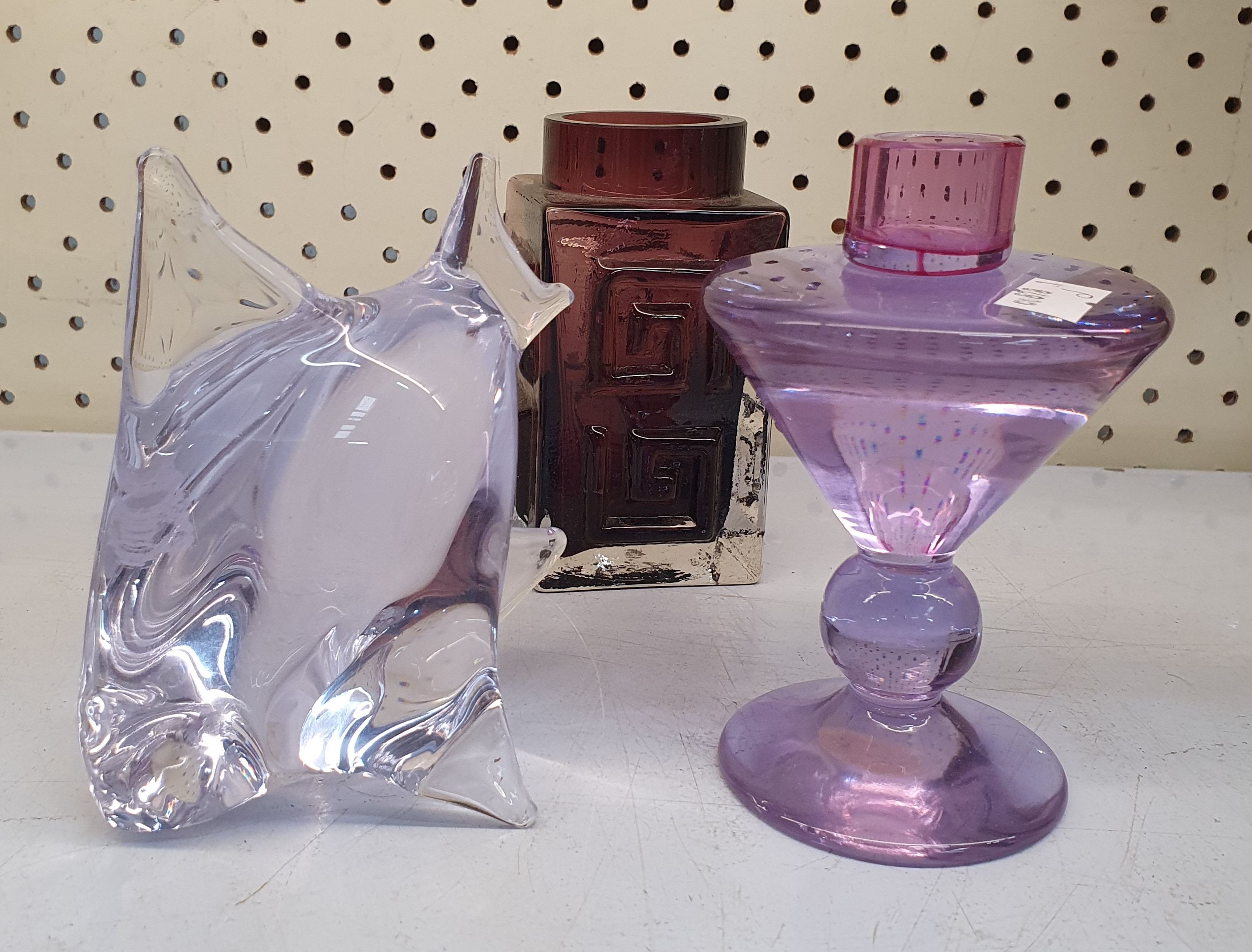 18 · THREE ART GLASS ITEMS