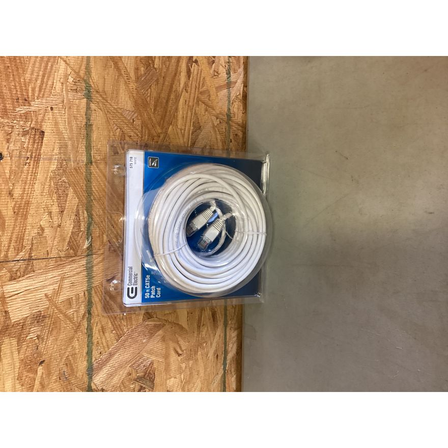 White Commercial Electric 50Ft Patch Cord