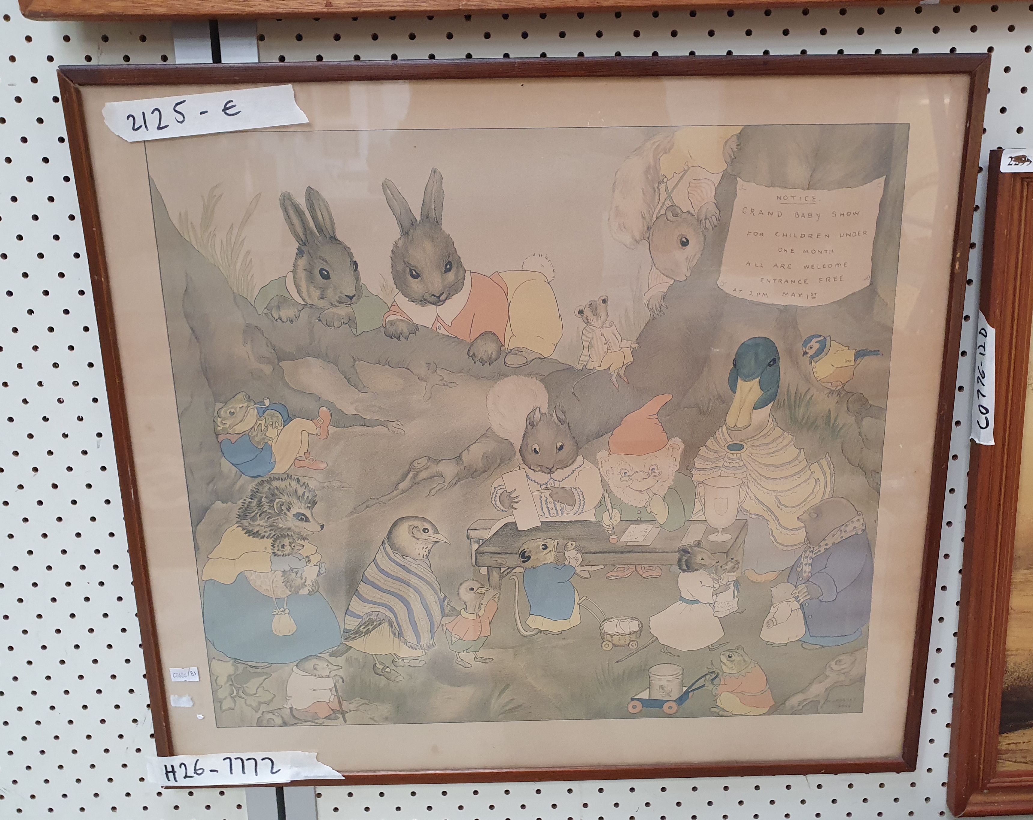 a framed children's book poster