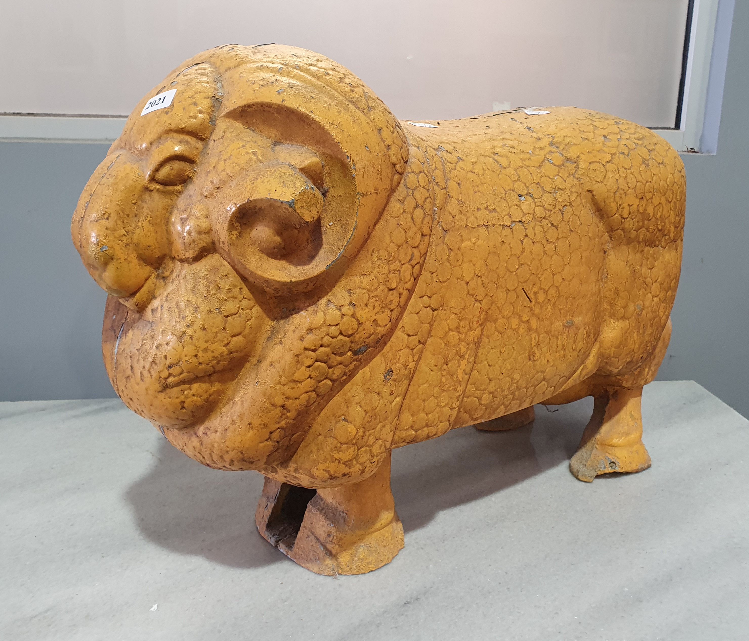 A CAST ALLOY GOLDEN FLEECE PETROL BOWSER RAM