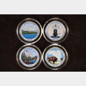 4-COLORIZED NATIONAL PARK QUARTERS: 2010-P