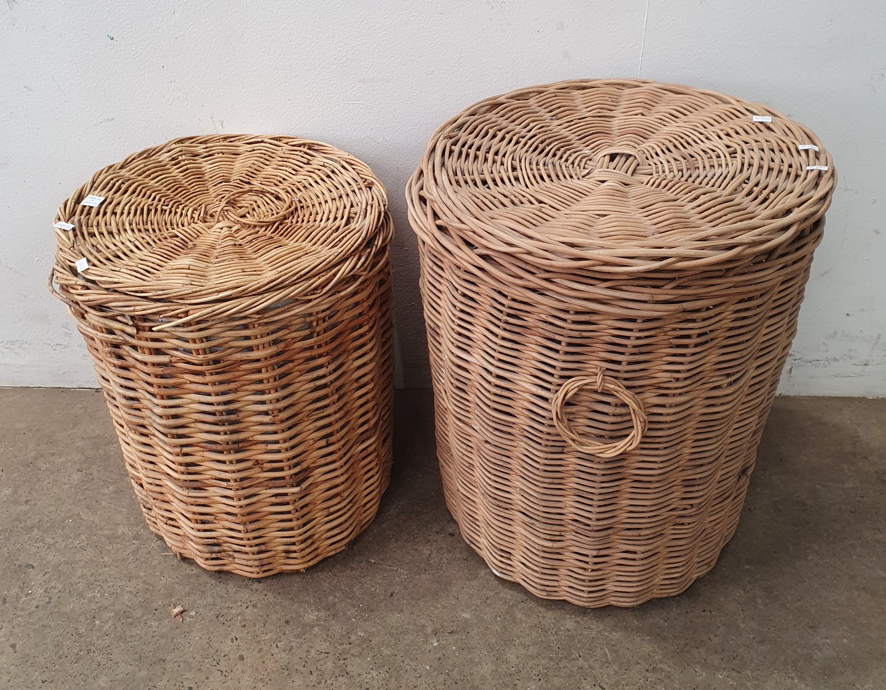 1007 · TWO VARIOUS CANE BASKETS