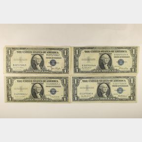 1935-D, 1935-E, 1935-G & 1957 US $1 SILVER CERTS