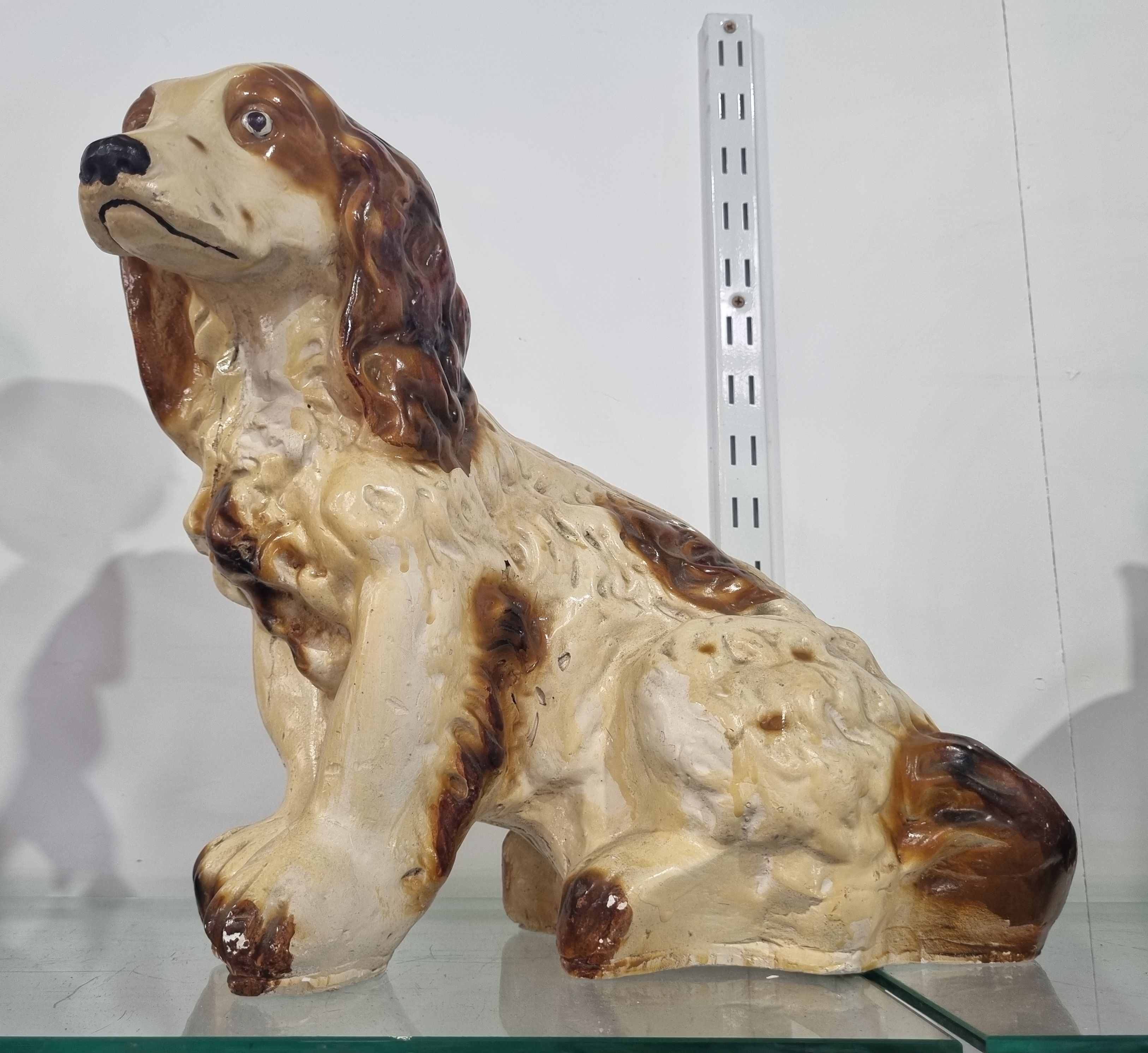 A Painted Plaster Cocker Spaniel Figure